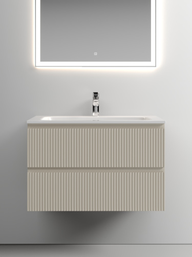 Тумба под раковину Sancos SNOB T SNT80CE 79х45х50 подвесная цвет бежевый - фото 4